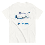 Mooney M20J / 201 (Blue #2) Airplane T-Shirt - Personalized w/ Your N#