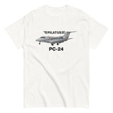 Pilatus PC-24 (Silver) Airplane T-Shirt - Personalized w/ Your N#