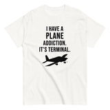 Plane Addiction | Custom Airplane Silhouette Aviation T-Shirt
