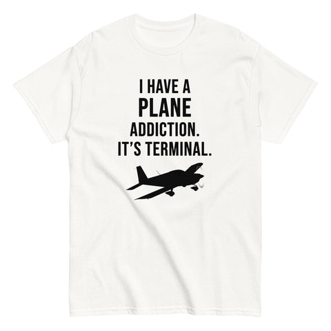 Plane Addiction | Custom Airplane Silhouette Aviation T-Shirt