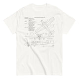 Airplane Blueprint Design T-shirt - AIR2552FES35-BB1