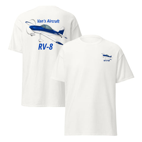 Van's RV-8 Airplane T-Shirt – Personalized N Number – Back & Front Print