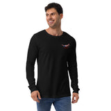 Custom Bella+Canvas Long Sleeve Shirt (Left Chest & Black Print) – Customize with Your Aircraft N#