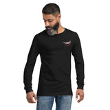 Custom Bella+Canvas Long Sleeve Shirt (Left Chest & Black Print) – Customize with Your Aircraft N#