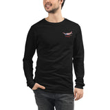 Custom Bella+Canvas Long Sleeve Shirt (Left Chest & Black Print) – Customize with Your Aircraft N#