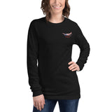 Custom Bella+Canvas Long Sleeve Shirt (Left Chest & Black Print) – Customize with Your Aircraft N#