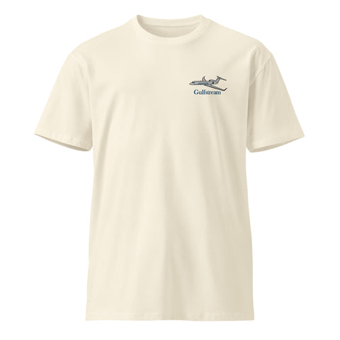 Gulfstream G550 Embroidered Premium Custom T-shirt - Personalized with your N#