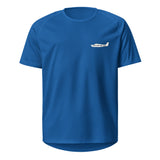 Custom Airplane Blue Shirt Left Chest Logo