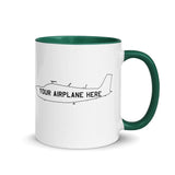 Custom Aviation Accent Ceramic Mug  - Personalized w/ your Airplane