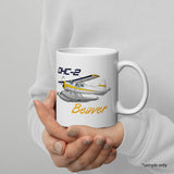 Custom Aviation Ceramic Mug (White) - Personalized w/ your Airplane