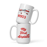 My First Airplane Custom Mug - Personalized with N#