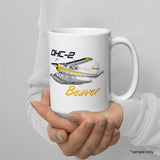 Custom Aviation Ceramic Mug (White) - Personalized w/ your Airplane