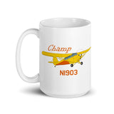 Aeronca Champ Airplane Ceramic Mug - Personalized w/ N#