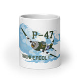 Flyboy Toys Republic P-47 Thunderbolt White Mug (Full Art) - Personalized