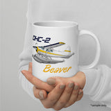 Custom Aviation Ceramic Mug (White) - Personalized w/ your Airplane