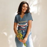 Custom Women’s relaxed v-neck t-shirt