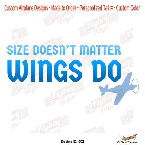 Size Doesn't Matter Wings Do Airplane Aviation Design