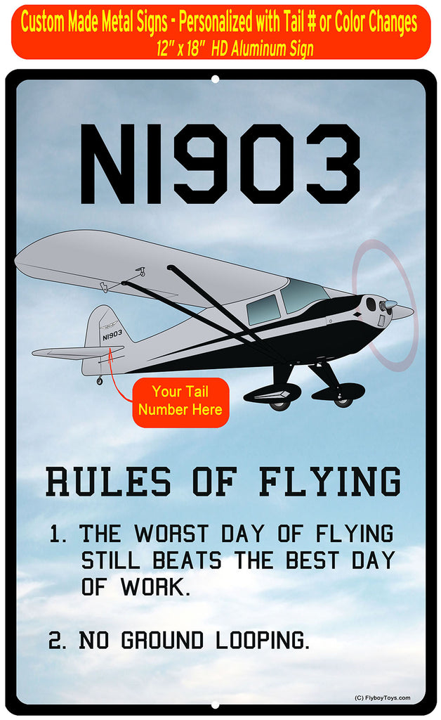 Rules of Flying Custom Metal Sign