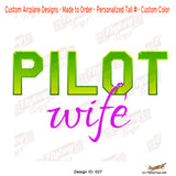 Pilot Wife Airplane Aviation Design
