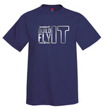 Build It Fly It 2 Aviation Airplane T-Shirt Navy