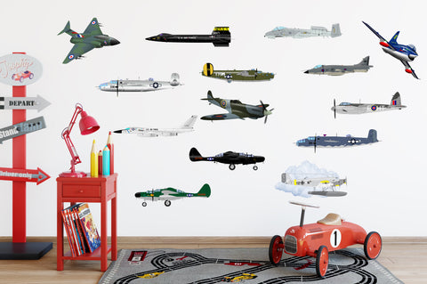 Airplane War Planes Die Cut Vinyl Stickers Decals (14 Models)