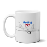 Boeing 777 (BOE777) Airplane Ceramic Mug - Personalized