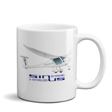 Pipistrel Sinus 912 NW Airplane Ceramic Mug - Personalized w/ N#