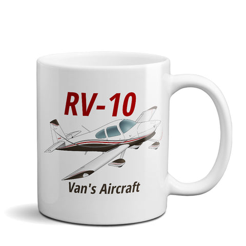 Van's Aircraft RV-10 Airplane Ceramic Mug - Personalized w/ N#
