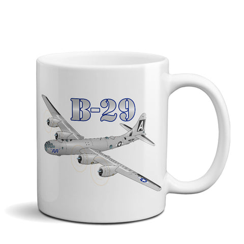 Boeing B-29 Super Fortress Airplane Ceramic Mug - Personalized w/ N#