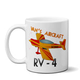 Van's Aircraft RV-4 RV4 Airplane Ceramic Mug - Personalized w/ N#