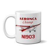 Aeronca Champ 7AC Airplane Ceramic Mug - Personalized w/ N#