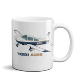 Tiger Aircraft AG5B Airplane Ceramic Mug - Personalized w/ N#