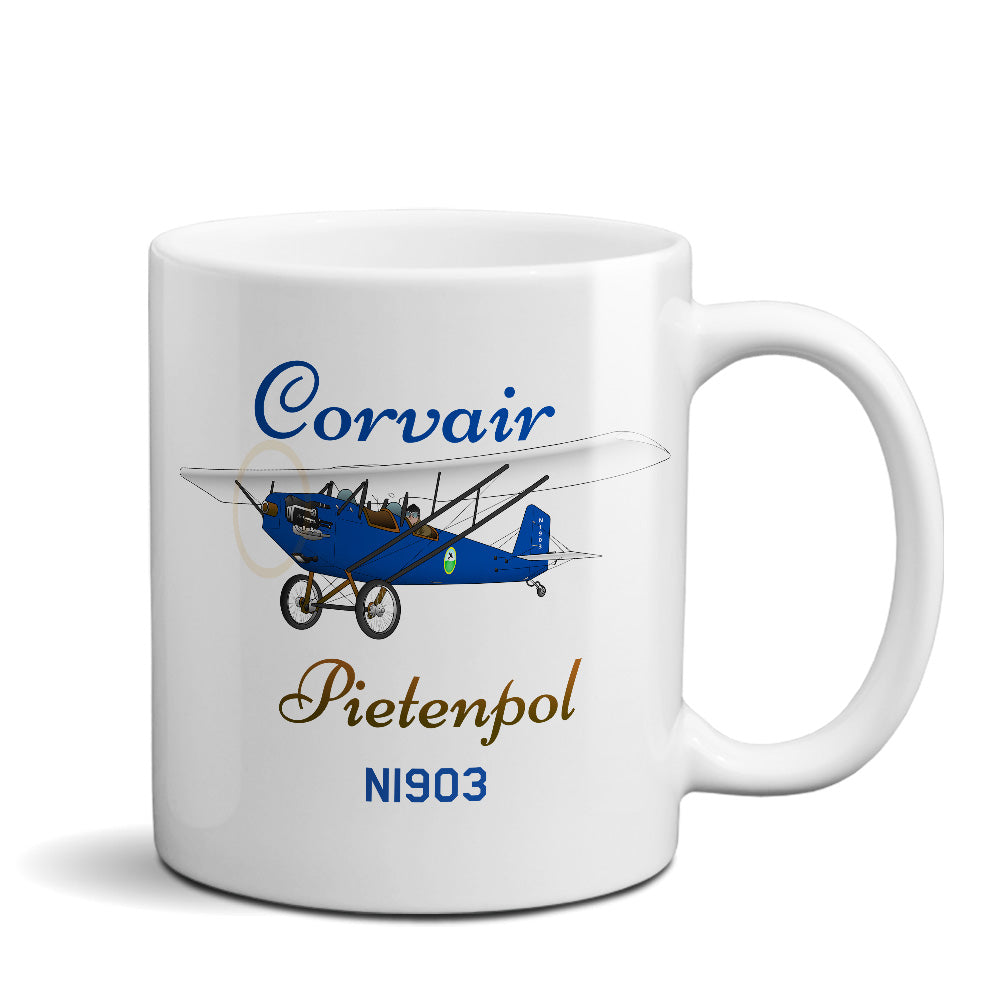 Corvair Pietenpol Air Camper Airplane Ceramic Mug - Personalized w/ N#