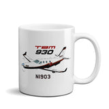 Socata TBM 930 Airplane Ceramic Mug - Personalized w/ N#