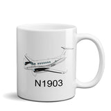 Airplane Custom Mug AIR255JLG350-BLKS1 - Personalized w/ your N#