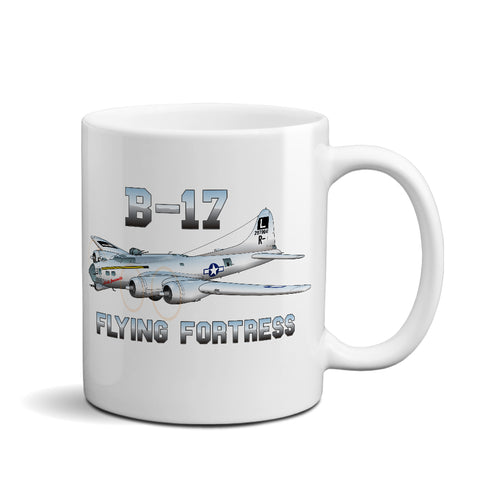 Boeing B-17 Flying Fortress Lady Jeannette Airplane Ceramic Mug - Personalized