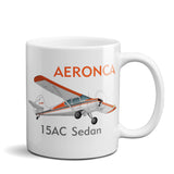 Aeronca 15AC Sedan Airplane Ceramic Mug - Personalized w/ N#