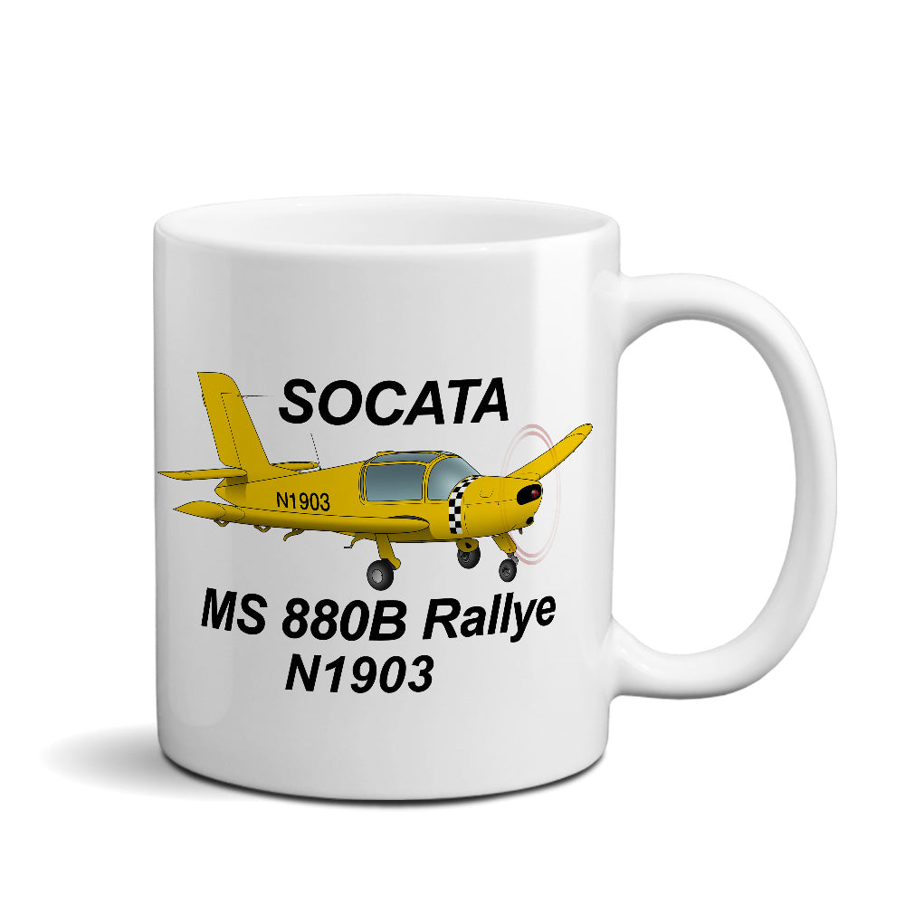 Socata Morane-Saulnier MS 880B Ceramic Mug - Personalized w/ N#
