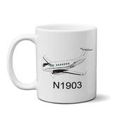 Airplane Custom Mug AIR255JLG350-BLKS1 - Personalized w/ your N#