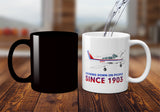 Custom Aviation Ceramic Magic Mug - Personalized w/ your Airplane