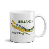 Bellanca Super Viking (Yellow/Green) Airplane Ceramic Mug - Personalized with N#