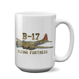 Boeing B-17 Flying Fortress Airplane Ceramic Mug - Personalized w/ N#