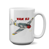 Yakovlev Yak-52 Airplane Ceramic Mug - Personalized w/ N#