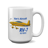 Van's Aircraft RV-7 Airplane Ceramic Mug - Personalized w/ N#