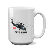 Sikorsky HH-60 Pave Hawk (Black) Helicopter Ceramic Mug - Personalized w/ N#