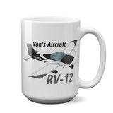 Van's Aircraft RV-12 Airplane Ceramic Mug - Personalized w/ N#