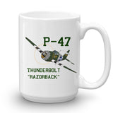 Republic P-47 Thunderbolt Airplane Ceramic Mug - Personalized