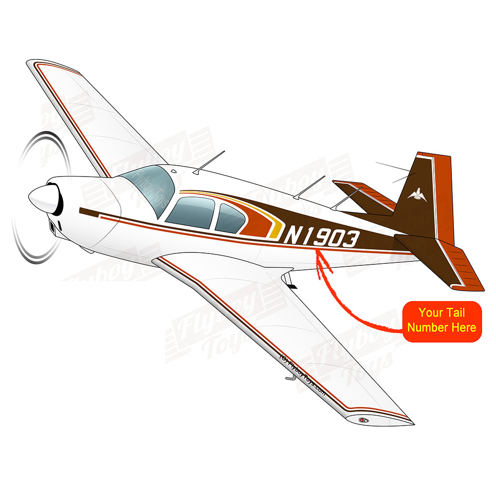 Airplane Design (Brown/Orange/Gold)- AIRDFFM20-BOG1