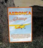 Aeronca Champ (Yellow) HD Metal Airplane Sign