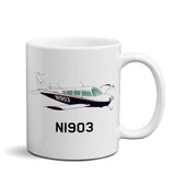 Airplane Custom Mug AIR255J95-BR1 - Personalized w/ your N#